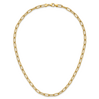 4.5mm 14K Yellow Gold Solid Beveled Paperclip Chain - Sophia Jewelers
