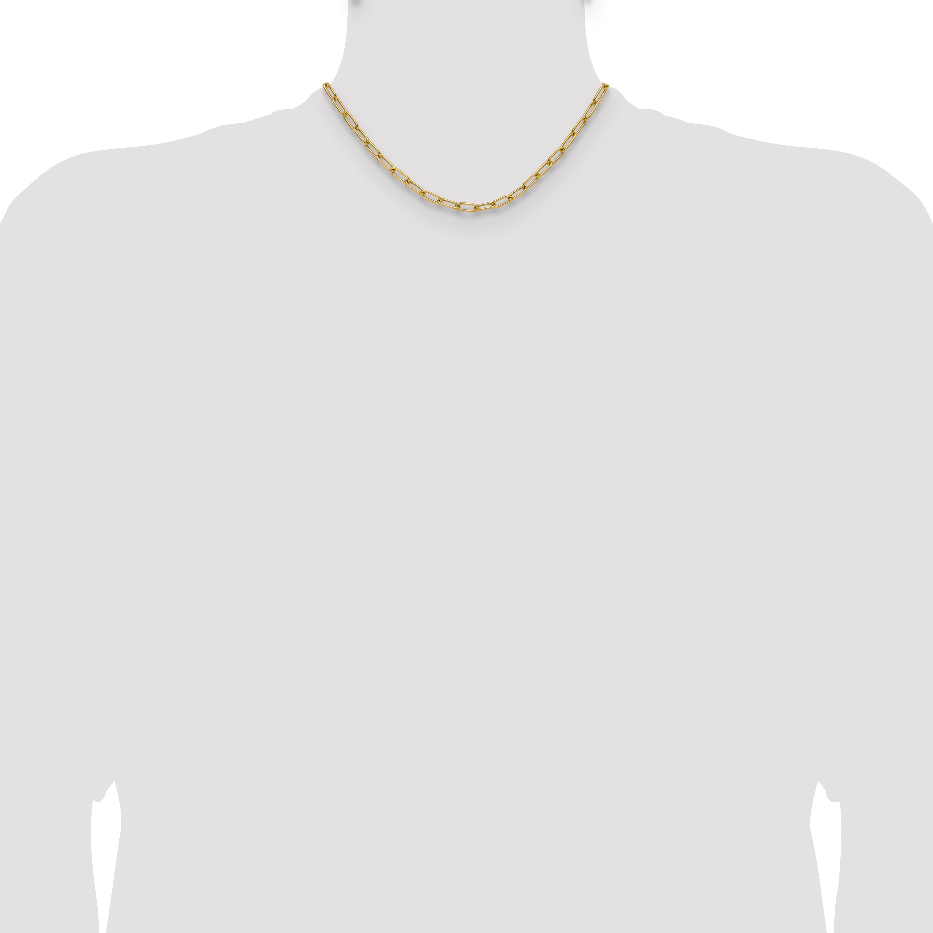 4.5mm 14K Yellow Gold Solid Beveled Paperclip Chain - Sophia Jewelers