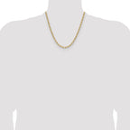 14k 4.5mm Semi-Solid Paperclip Chain