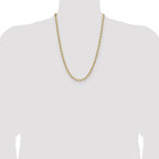 14k 4.5mm Semi-Solid Paperclip Chain