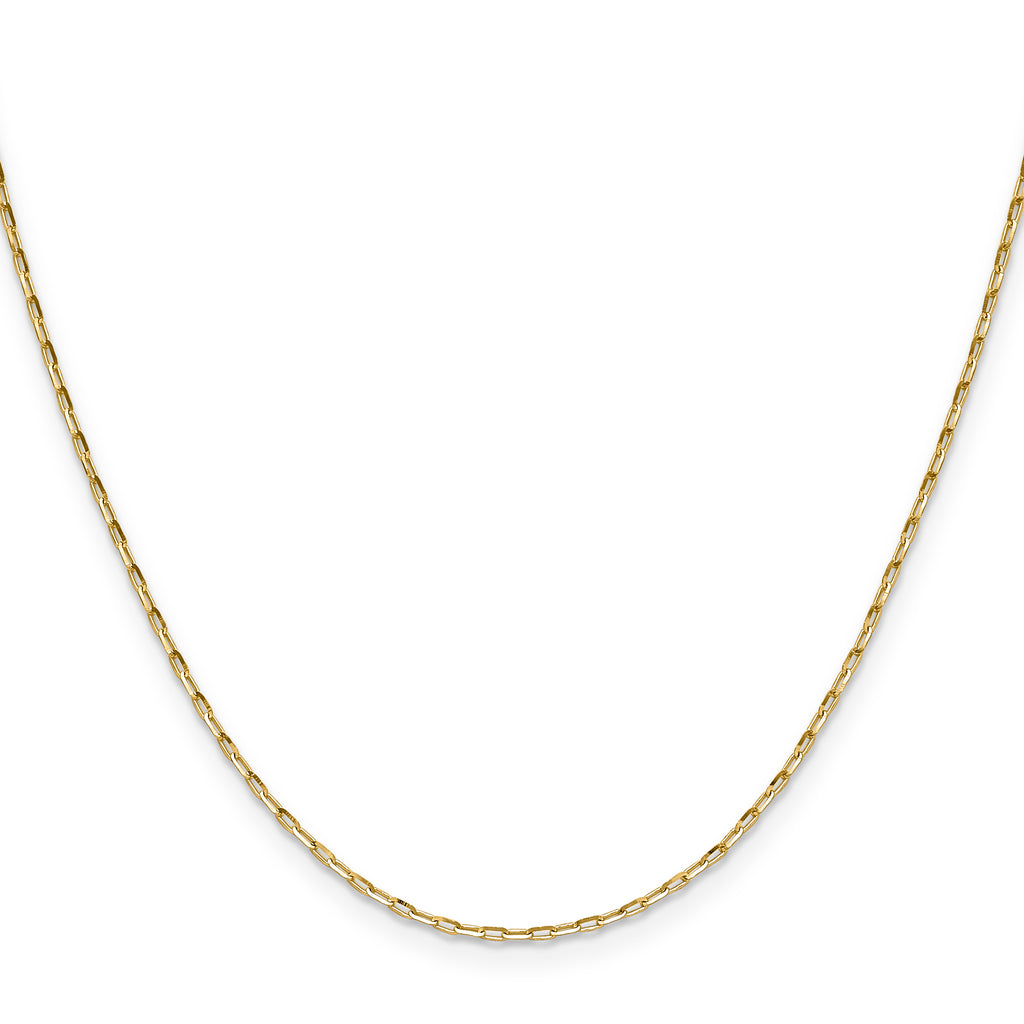 1.4mm 14K Yellow Gold D/C Long Link Cable Chain - Sophia Jewelers