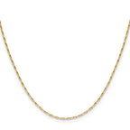 1.4mm 14K Yellow Gold D/C Long Link Cable Chain - Sophia Jewelers