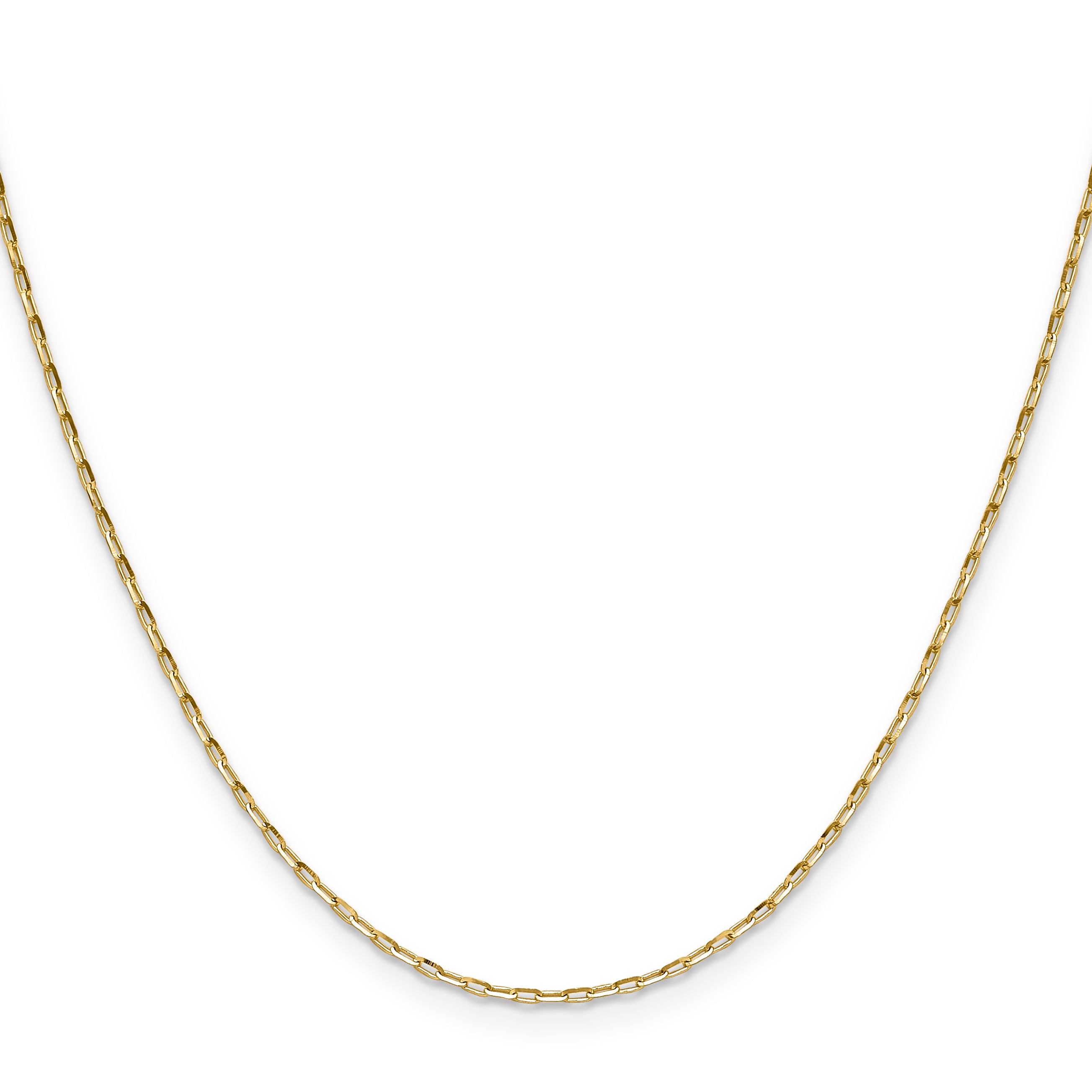 1.4mm 14K Yellow Gold D/C Long Link Cable Chain - Sophia Jewelers