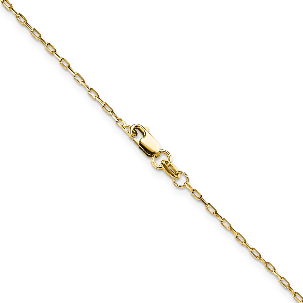 1.4mm 14K Yellow Gold D/C Long Link Cable Chain - Sophia Jewelers