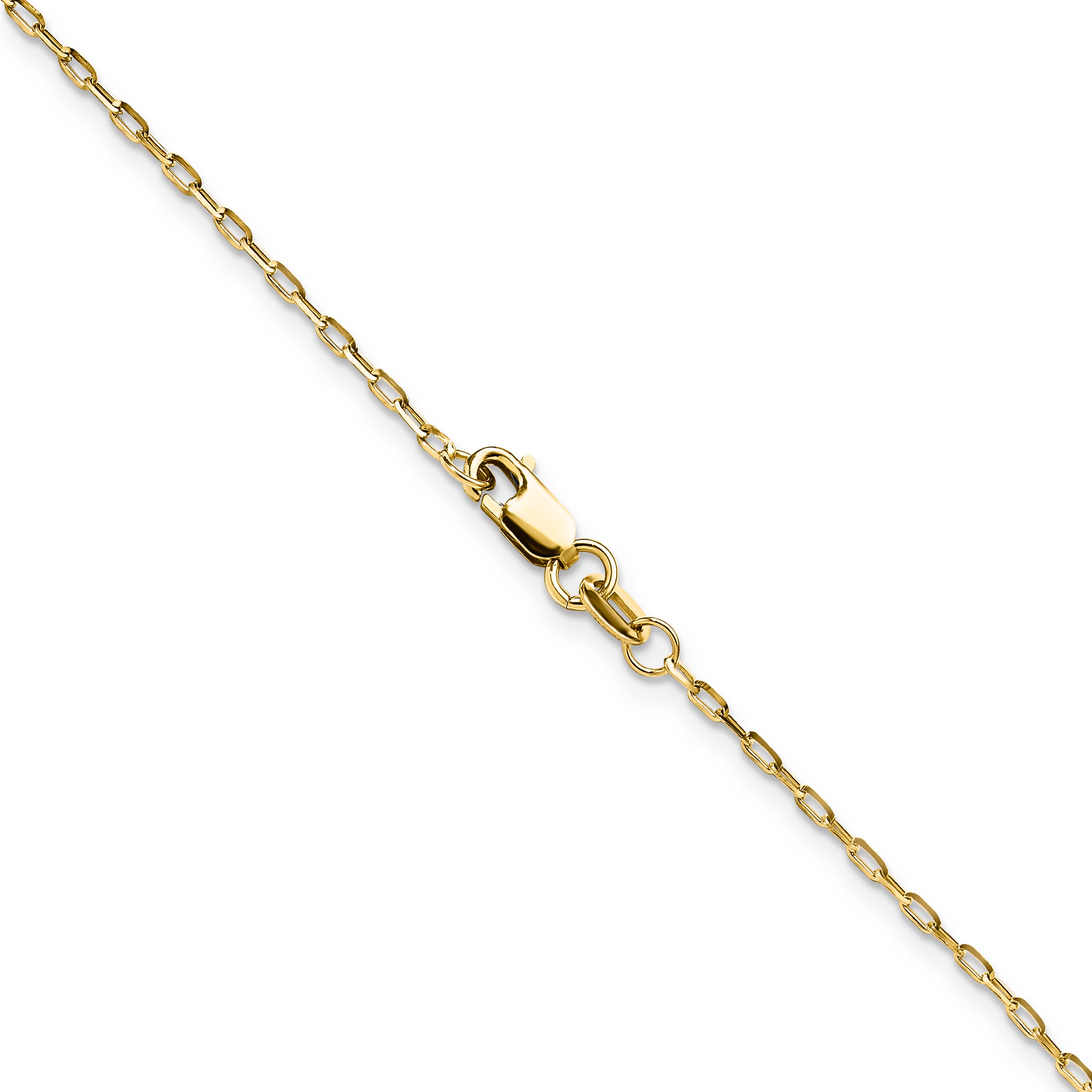 1.4mm 14K Yellow Gold D/C Long Link Cable Chain - Sophia Jewelers