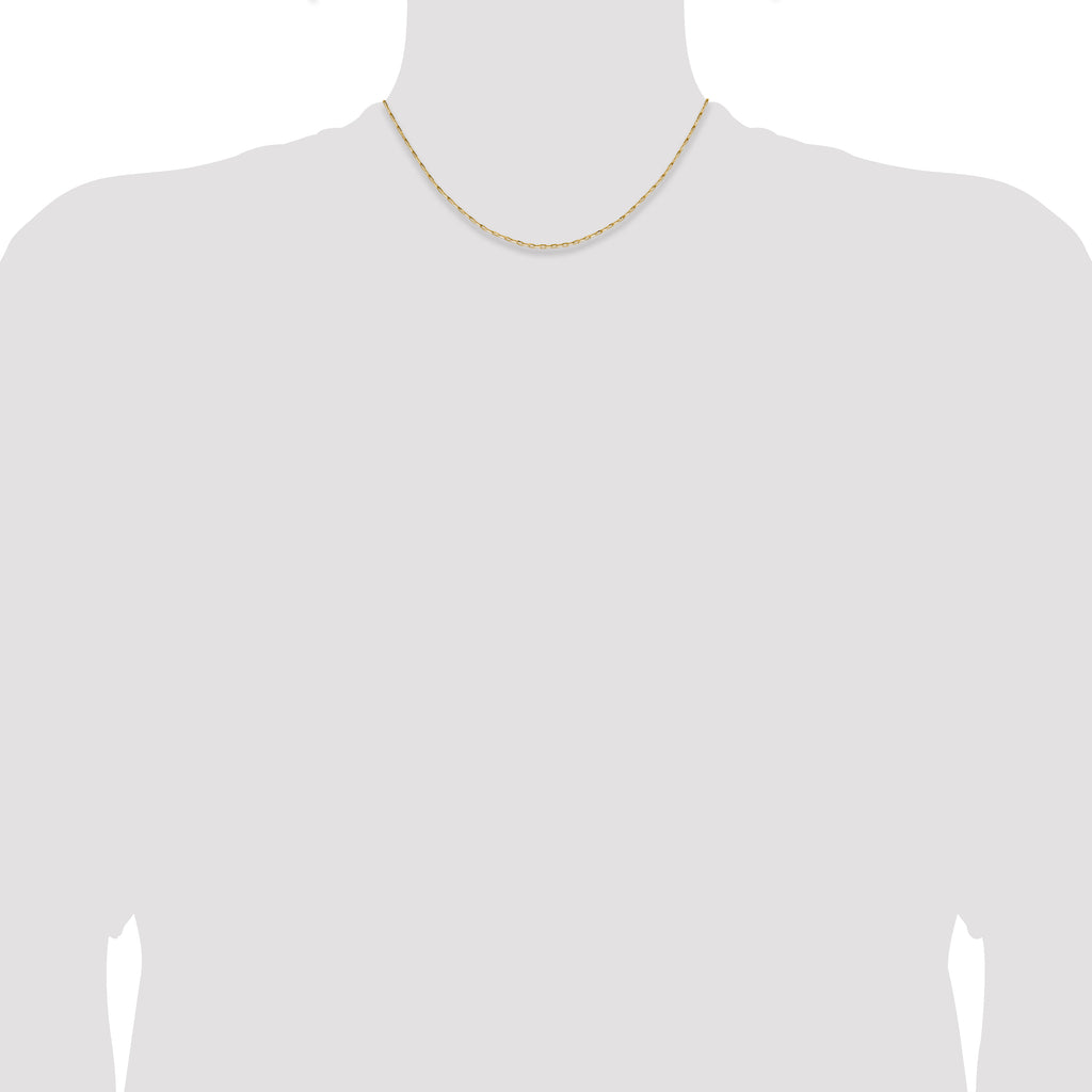 1.4mm 14K Yellow Gold D/C Long Link Cable Chain - Sophia Jewelers