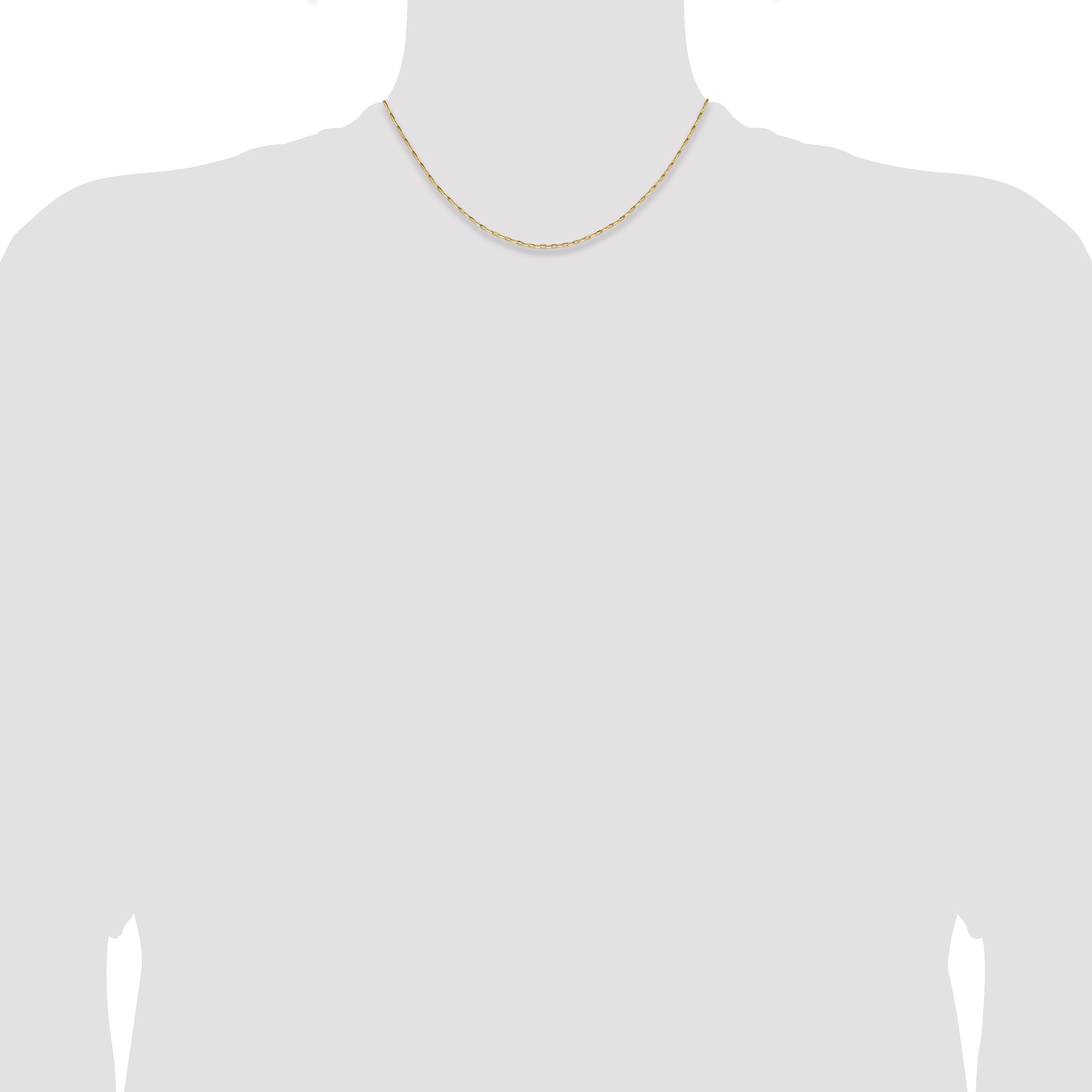 1.4mm 14K Yellow Gold D/C Long Link Cable Chain - Sophia Jewelers