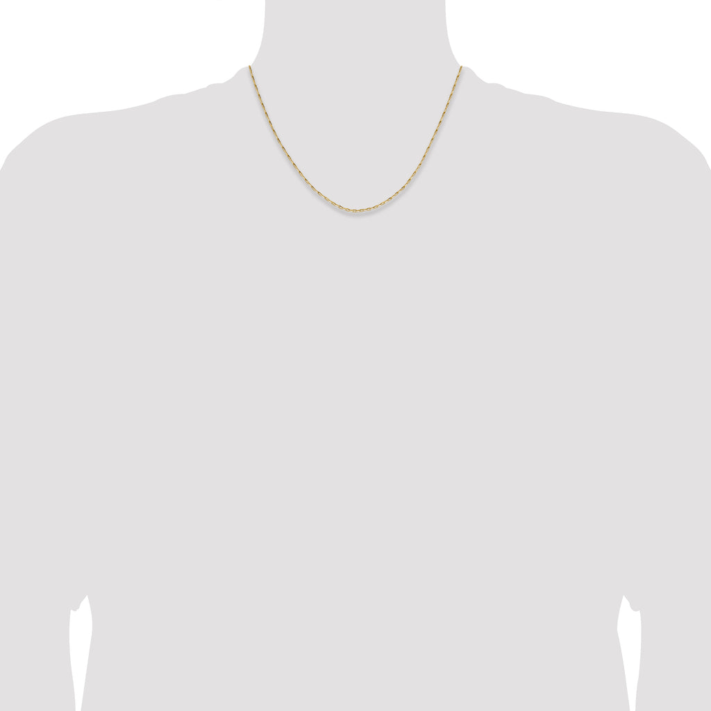 14K 1.4mm D/C Open Long Link Cable Chain