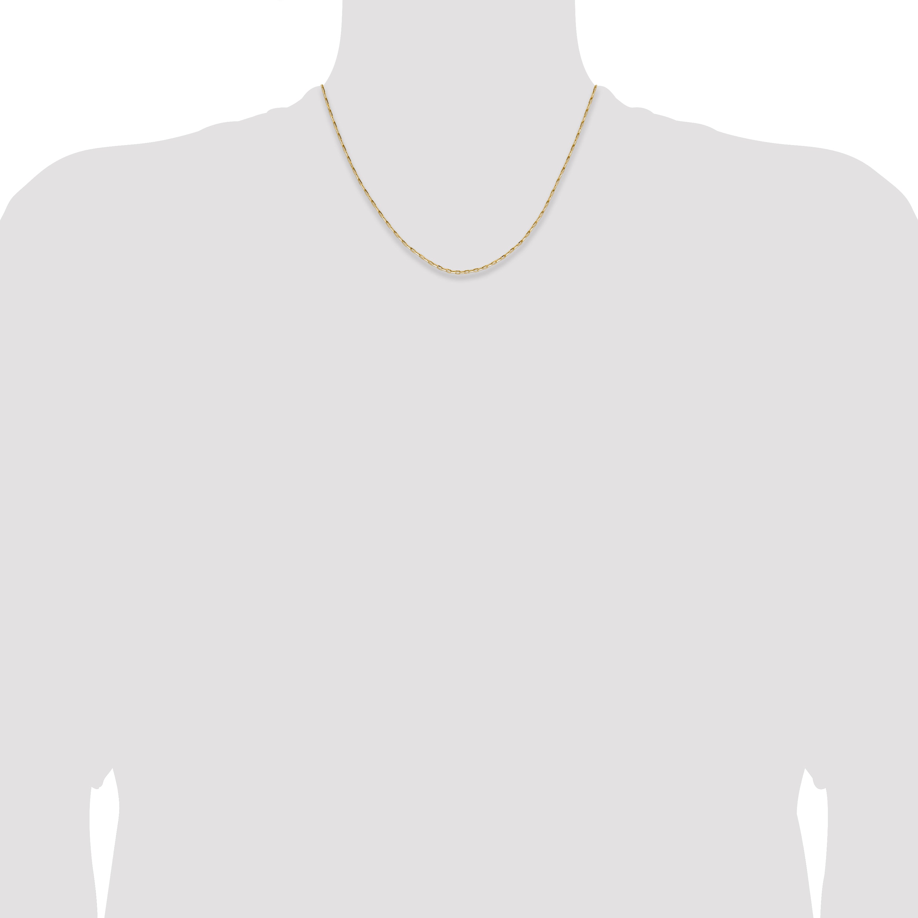 14K 1.4mm D/C Open Long Link Cable Chain