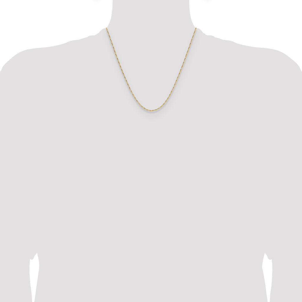 14K 1.4mm D/C Open Long Link Cable Chain