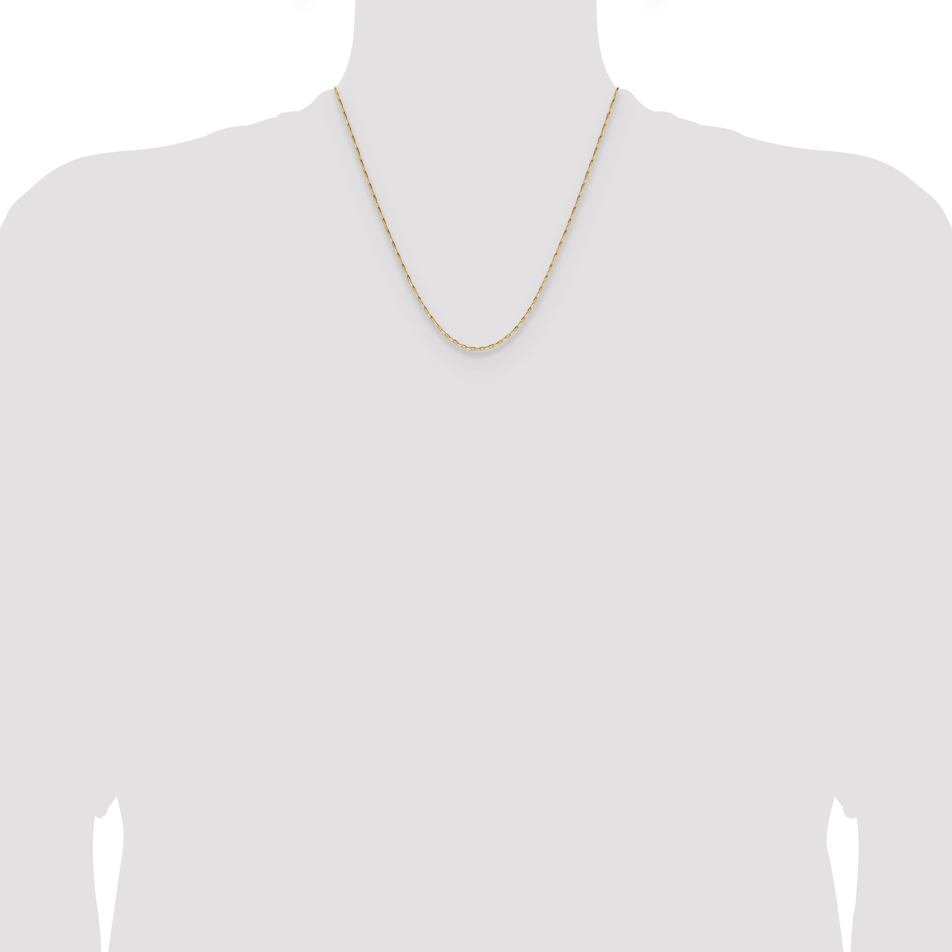 14K 1.4mm D/C Open Long Link Cable Chain