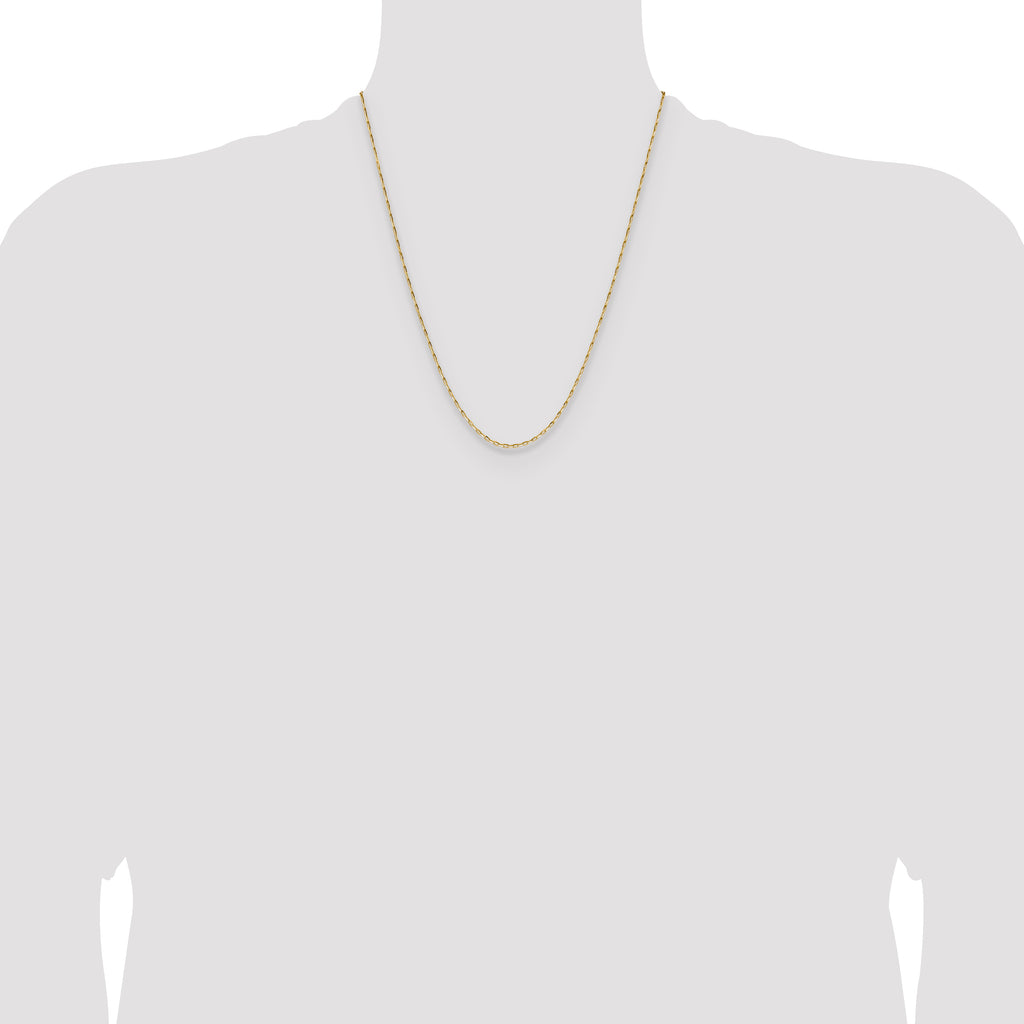 14K 1.4mm D/C Open Long Link Cable Chain