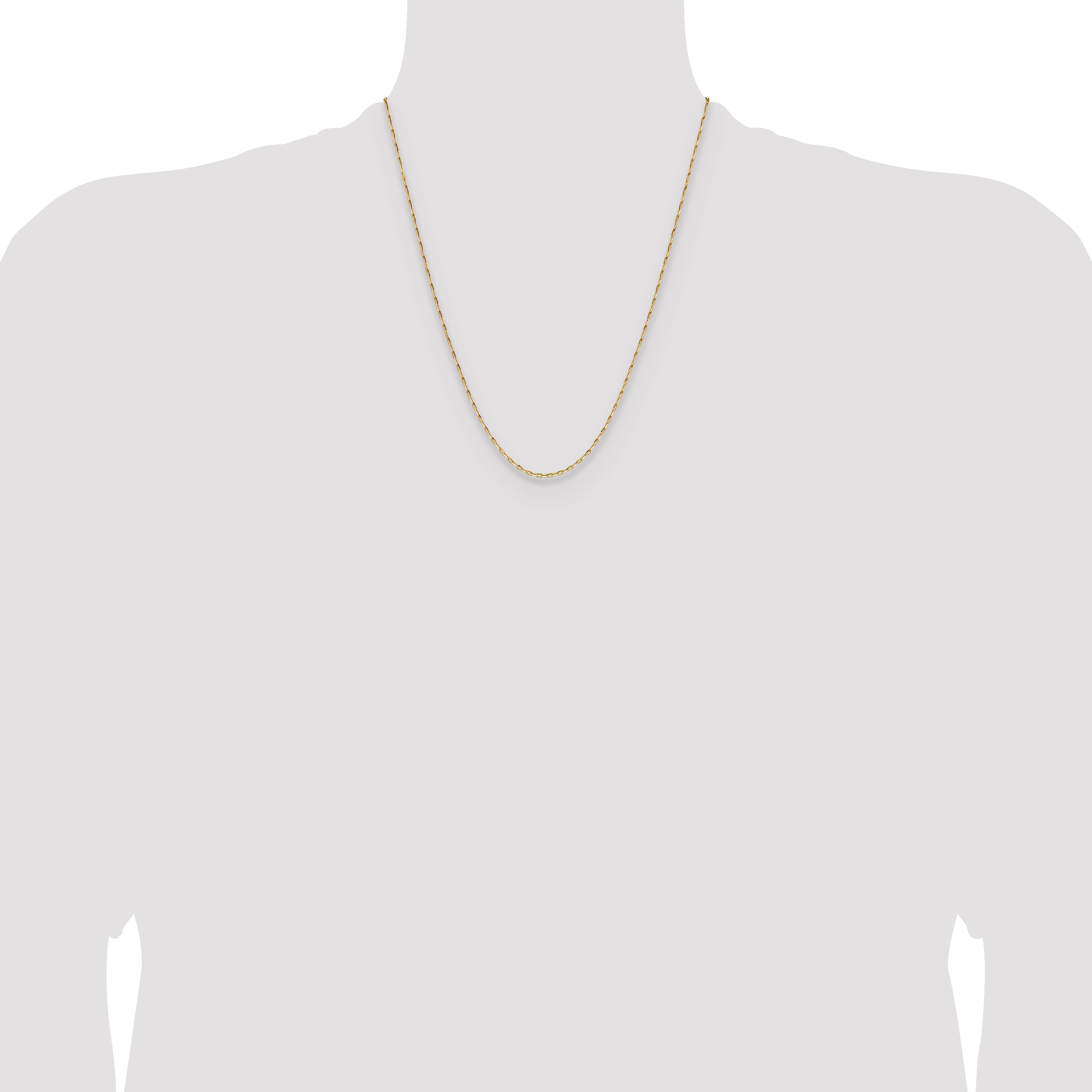 14K 1.4mm D/C Open Long Link Cable Chain