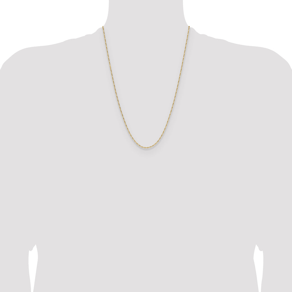 14K 1.4mm D/C Open Long Link Cable Chain