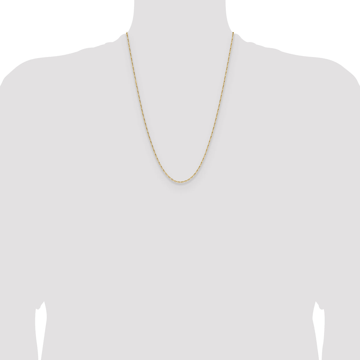 14K 1.4mm D/C Open Long Link Cable Chain