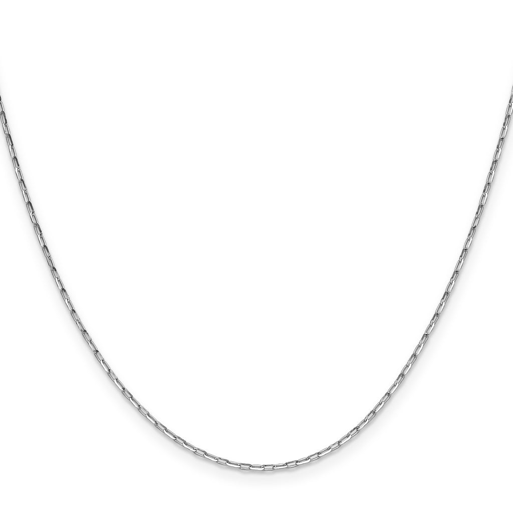 1.4mm 14K White Gold D/C Long Link Cable Chain - Sophia Jewelers