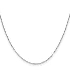 1.4mm 14K White Gold D/C Long Link Cable Chain - Sophia Jewelers