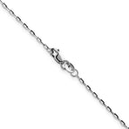 1.4mm 14K White Gold D/C Long Link Cable Chain - Sophia Jewelers