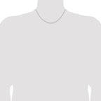 1.4mm 14K White Gold D/C Long Link Cable Chain - Sophia Jewelers