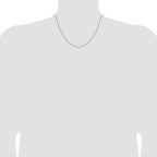 14K White Gold 1.4mm D/C Open Long Link Cable Chain