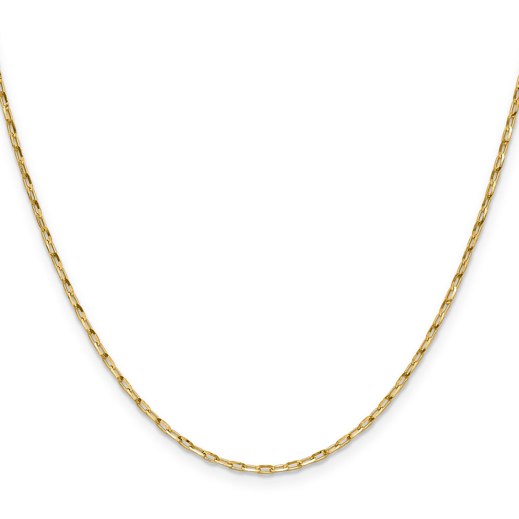 1.75mm 14K Yellow Gold D/C Long Link Cable Chain - Sophia Jewelers