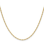 1.75mm 14K Yellow Gold D/C Long Link Cable Chain - Sophia Jewelers
