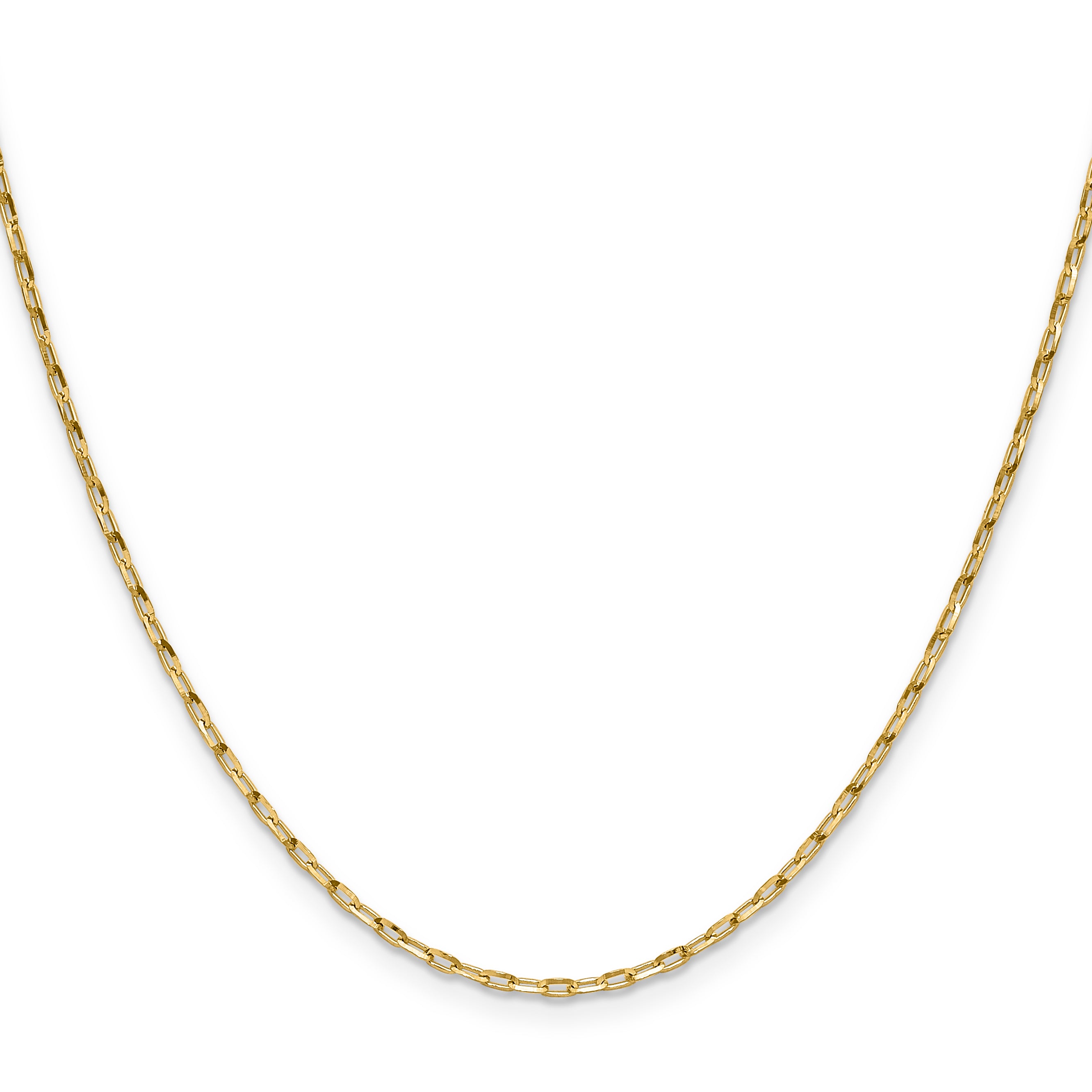 1.75mm 14K Yellow Gold D/C Long Link Cable Chain - Sophia Jewelers