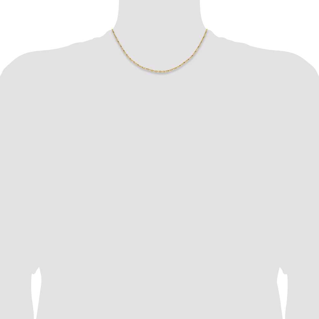 14K 1.75mm D/C Open Long Link Cable Chain
