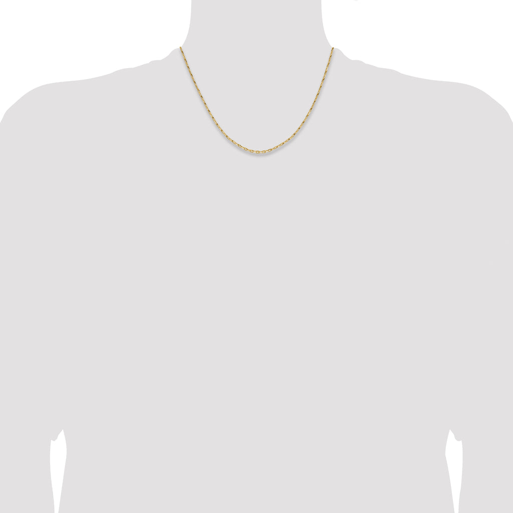 14K 1.75mm D/C Open Long Link Cable Chain