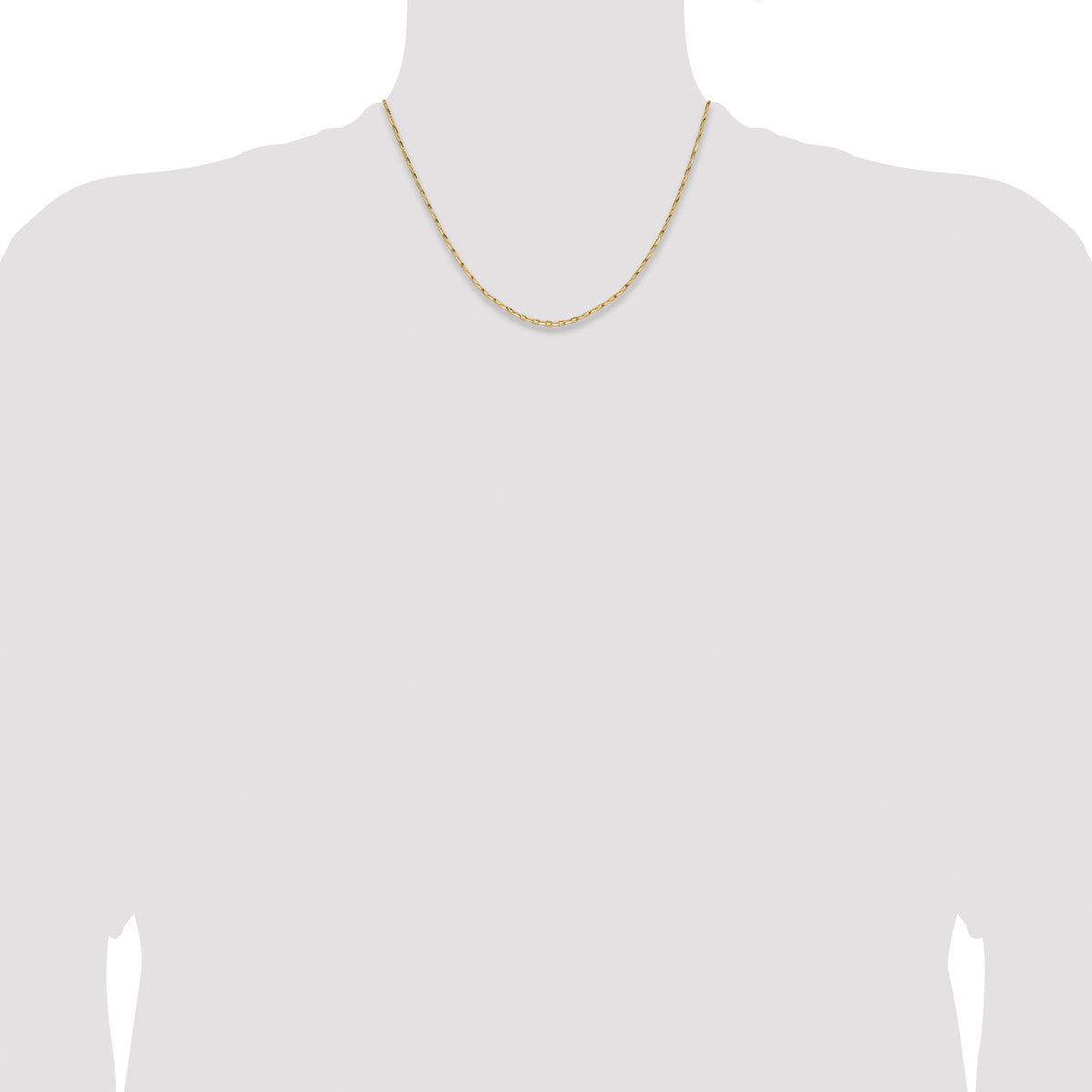 14K 1.75mm D/C Open Long Link Cable Chain