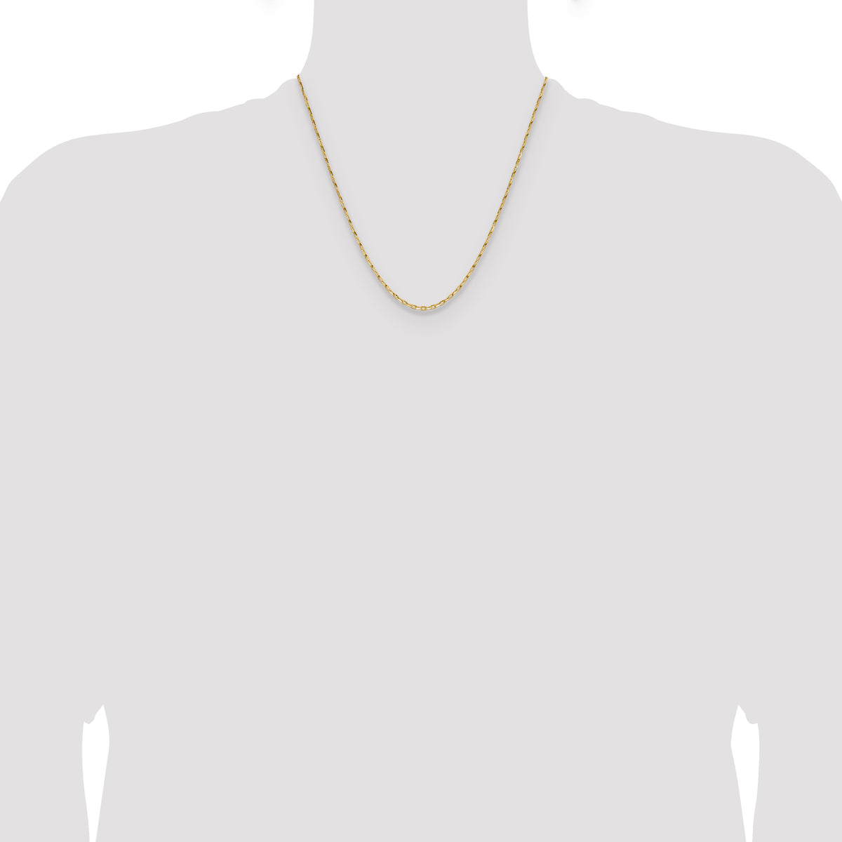 14K 1.75mm D/C Open Long Link Cable Chain
