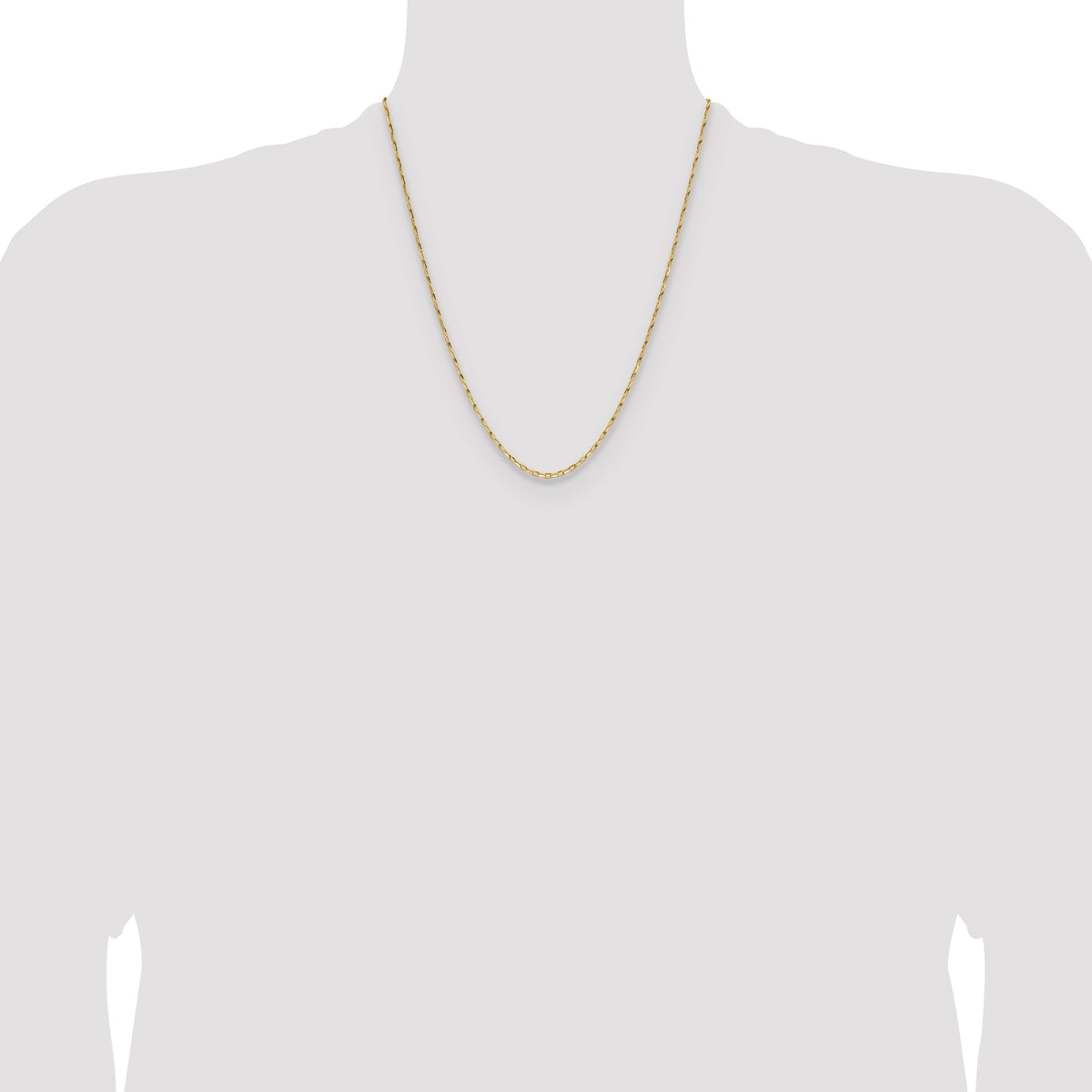 14K 1.75mm D/C Open Long Link Cable Chain
