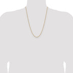 14K 1.75mm D/C Open Long Link Cable Chain