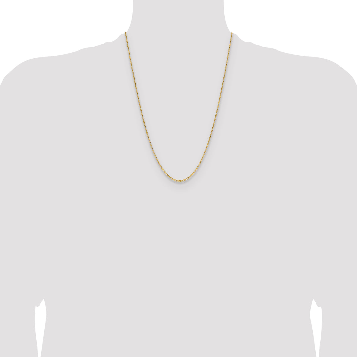 14K 1.75mm D/C Open Long Link Cable Chain