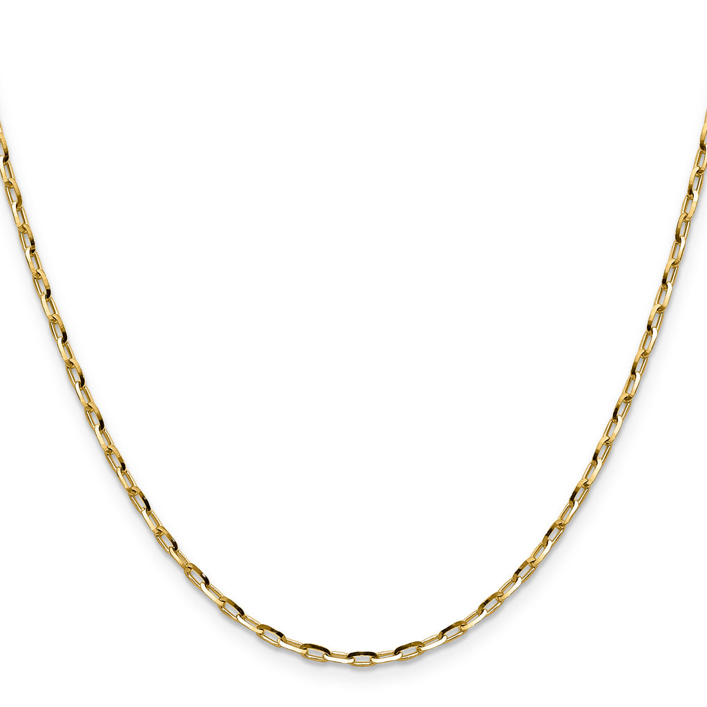 2.3mm 14K Yellow Gold D/C Long Link Cable Chain - Sophia Jewelers