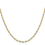 2.3mm 14K Yellow Gold D/C Long Link Cable Chain - Sophia Jewelers