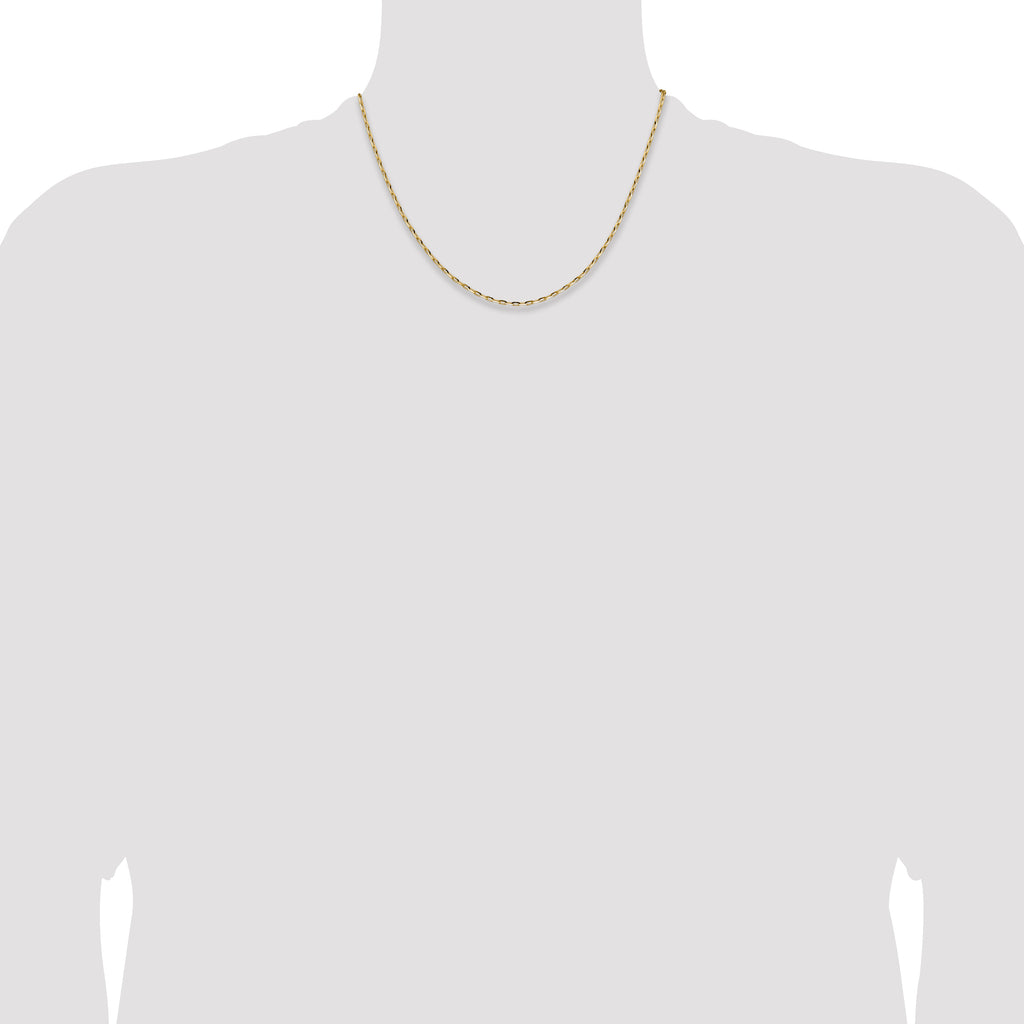14K 2.3mm D/C Open Long Link Cable Chain