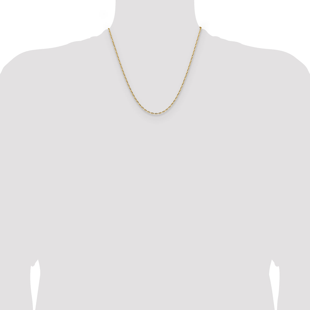 14K 2.3mm D/C Open Long Link Cable Chain