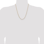 14K 2.3mm D/C Open Long Link Cable Chain