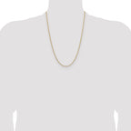 14K 2.3mm D/C Open Long Link Cable Chain