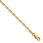 2.3mm 14K Yellow Gold D/C Long Link Cable Chain - Sophia Jewelers