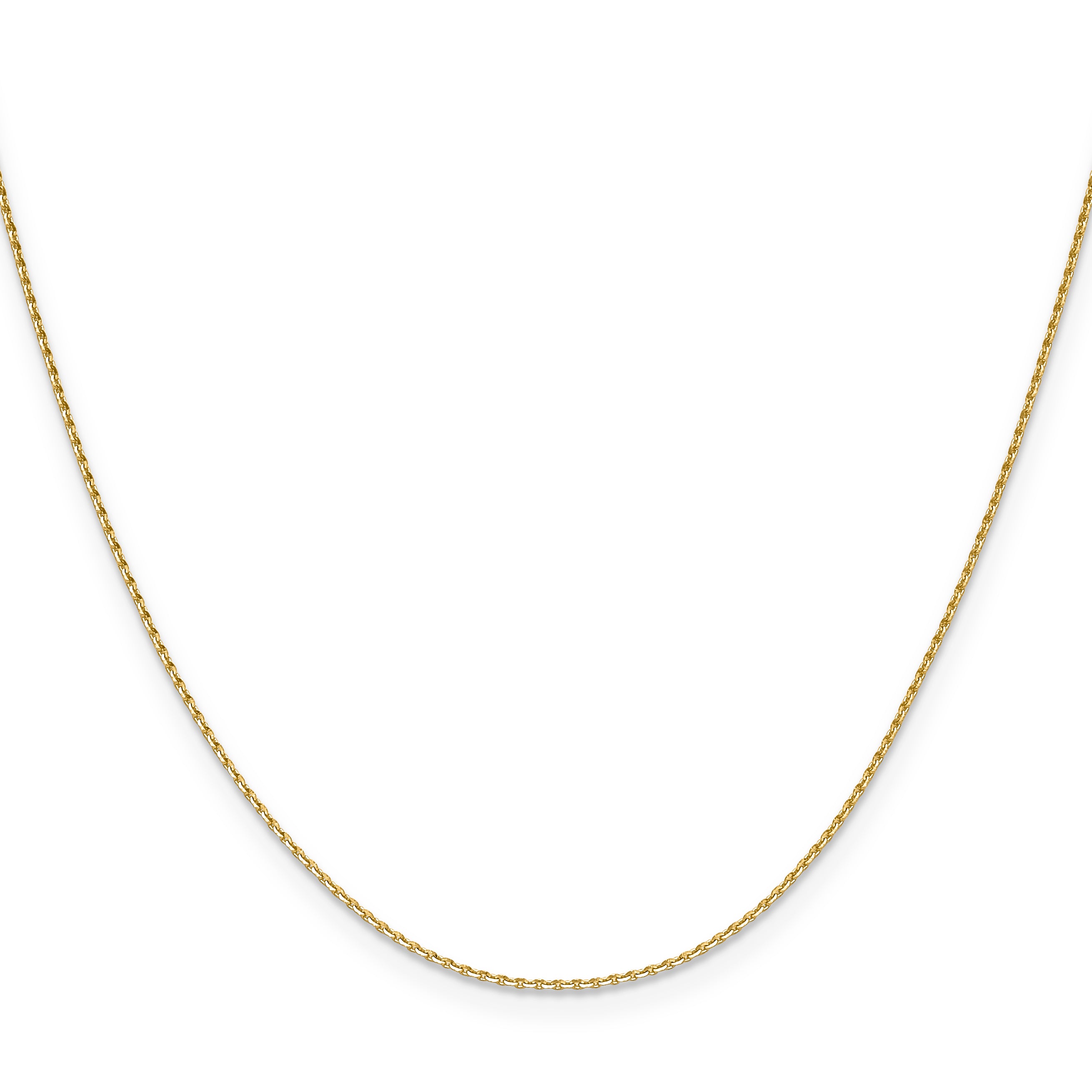 1.0mm 14K Yellow Gold D/C Oval Link Chain Secondary image