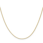 1.0mm 14K Yellow Gold D/C Oval Link Chain - Sophia Jewelers