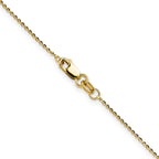 1.0mm 14K Yellow Gold D/C Oval Link Chain - Sophia Jewelers
