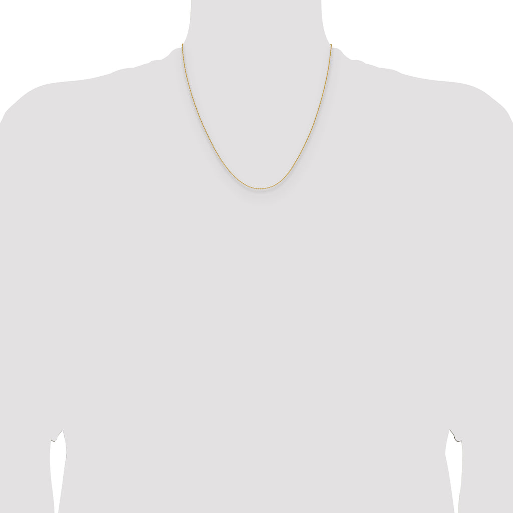 14K 1mm D/C Oval Link Chain