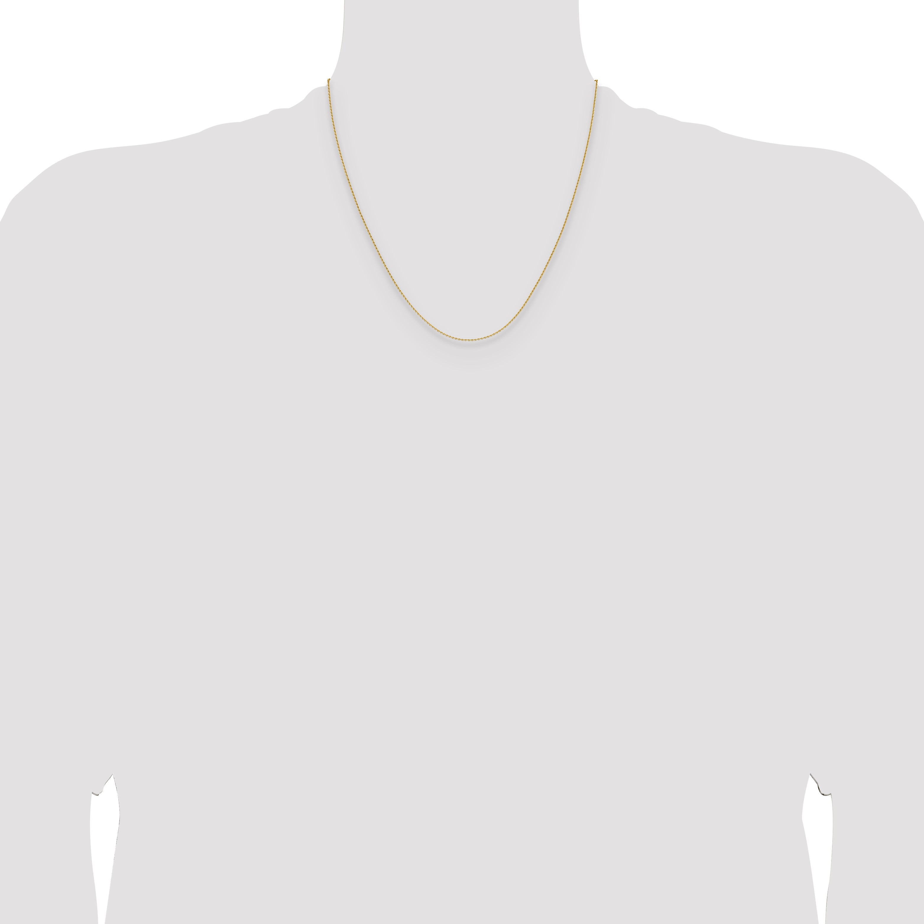 14K 1mm D/C Oval Link Chain