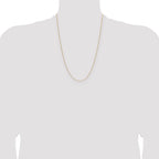 14K 1mm D/C Oval Link Chain