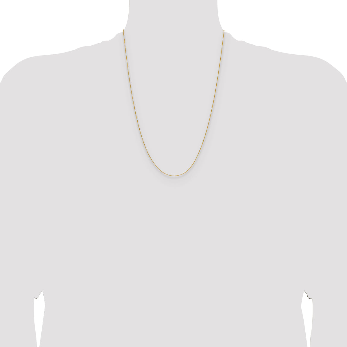 14K 1mm D/C Oval Link Chain