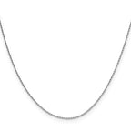 1.0mm 14K White Gold D/C Oval Link Chain - Sophia Jewelers