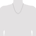 14K White Gold 1mm D/C Oval Link Chain